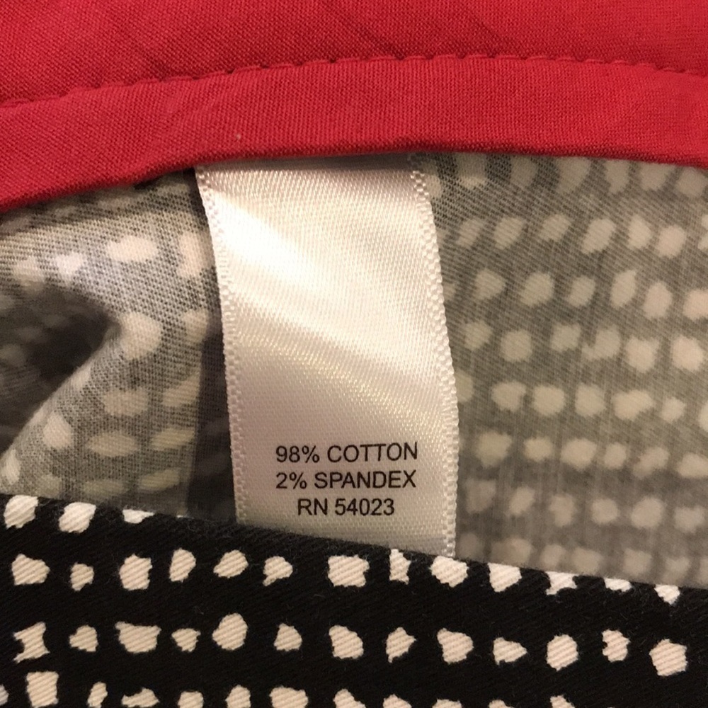 BANANA REPUBLIC Black White Printed Cropped Pants Size 6 - Picture 7 of 9